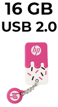 Pendrive Flash Drive 16GB HP v178p Pink USB 2.02