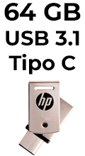 Pendrive Flash Drive 64GB HP x5000m USB 3.1 Type C+A 2